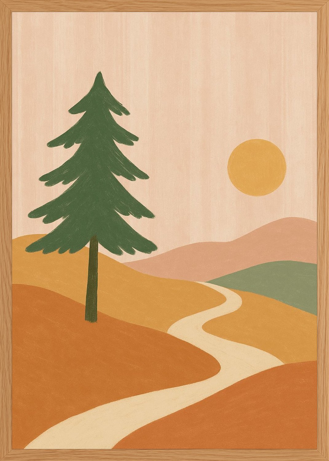 Poster in oak frame