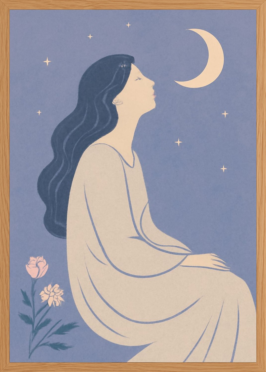 Poster in oak frame