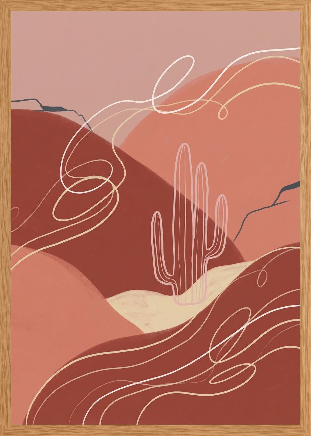 Poster in oak frame