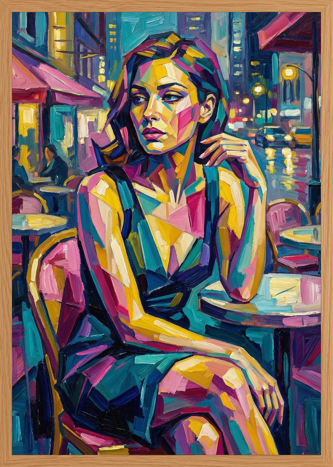 Poster in oak frame