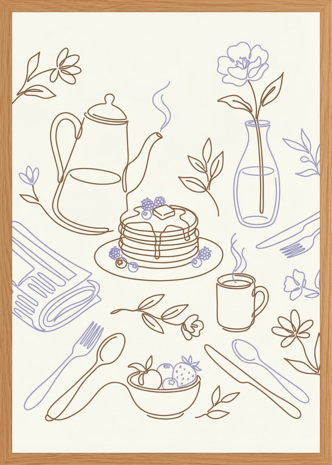 Poster in oak frame