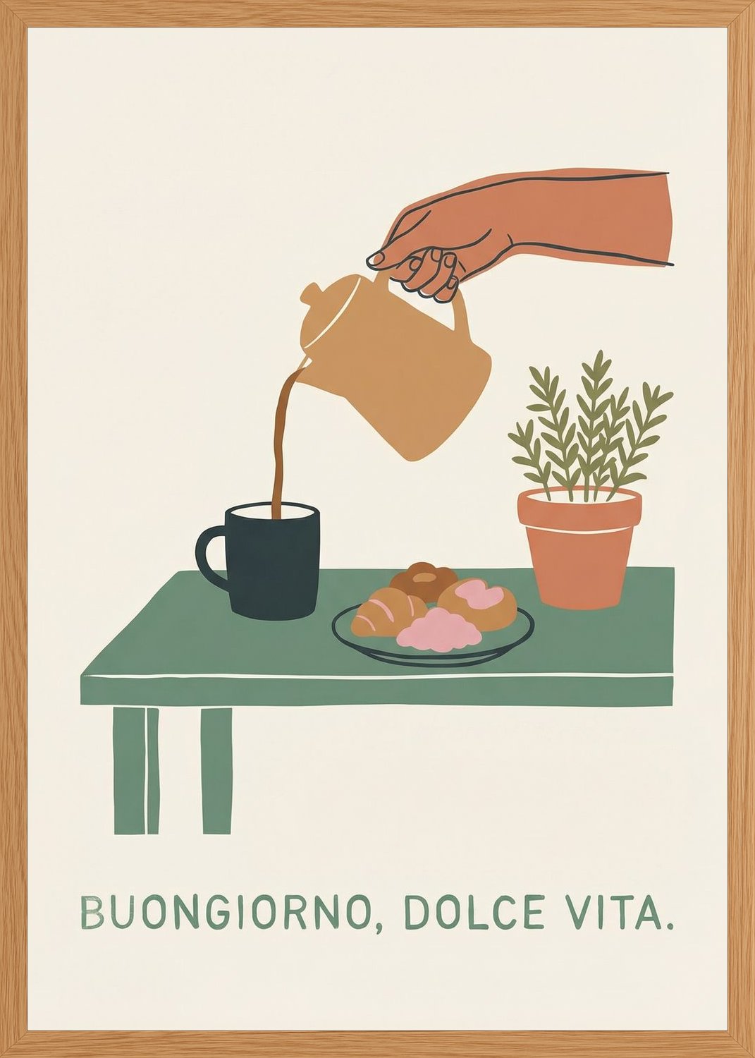 Poster in oak frame