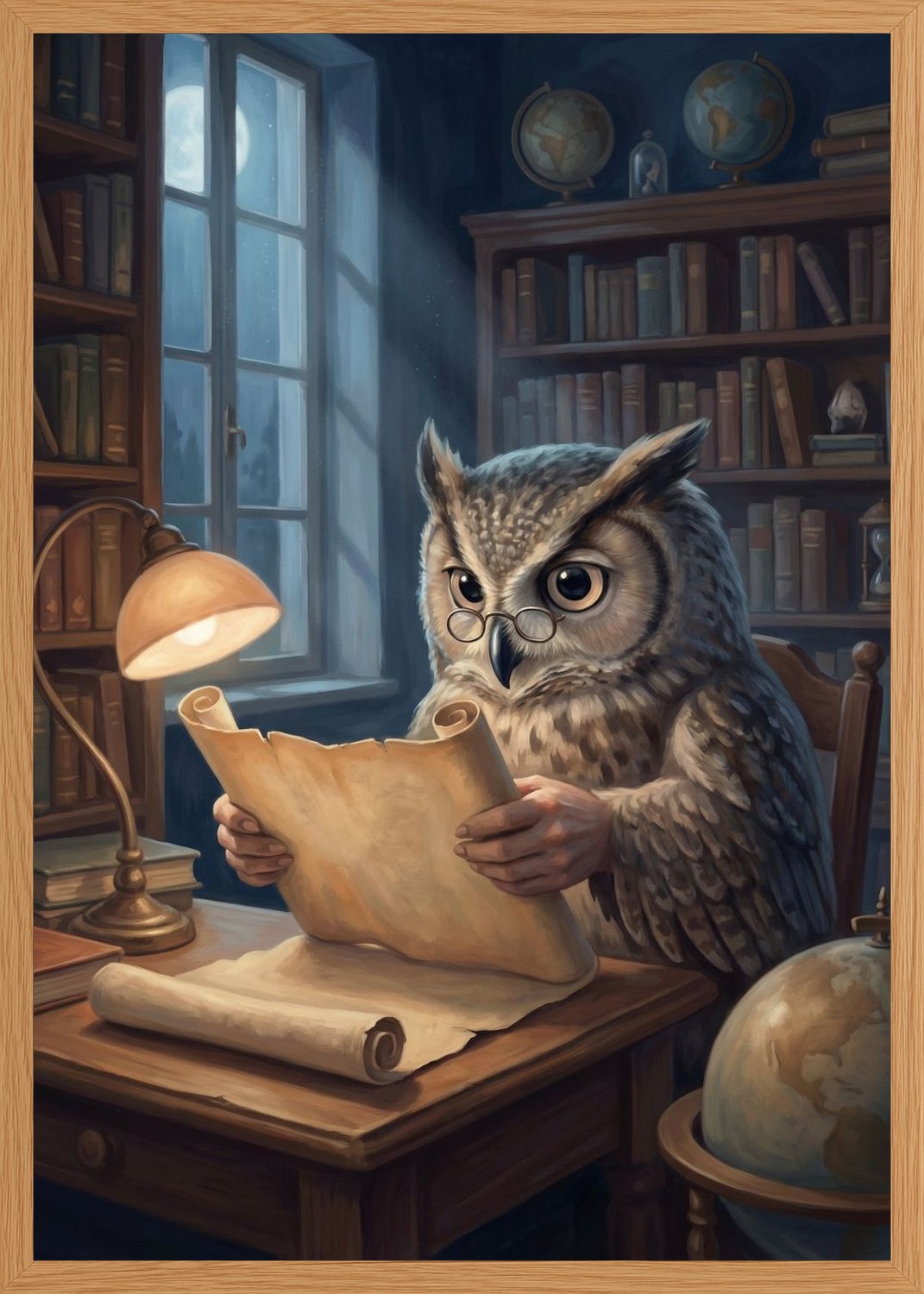 Poster in oak frame