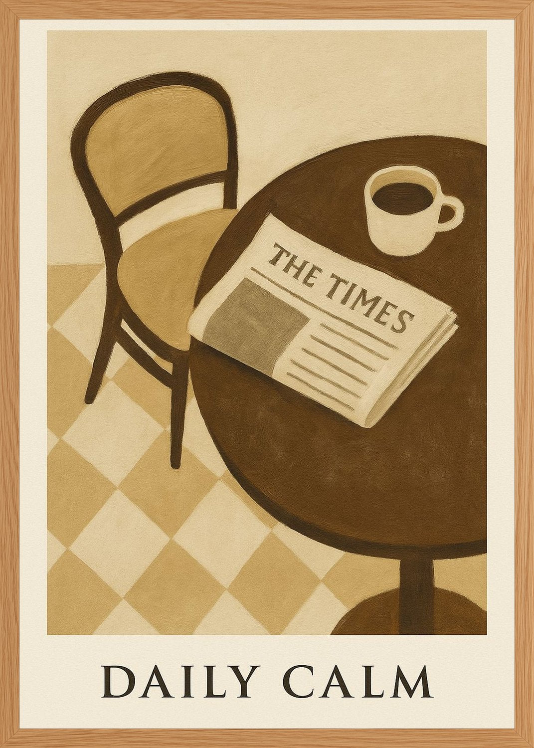 Poster in oak frame