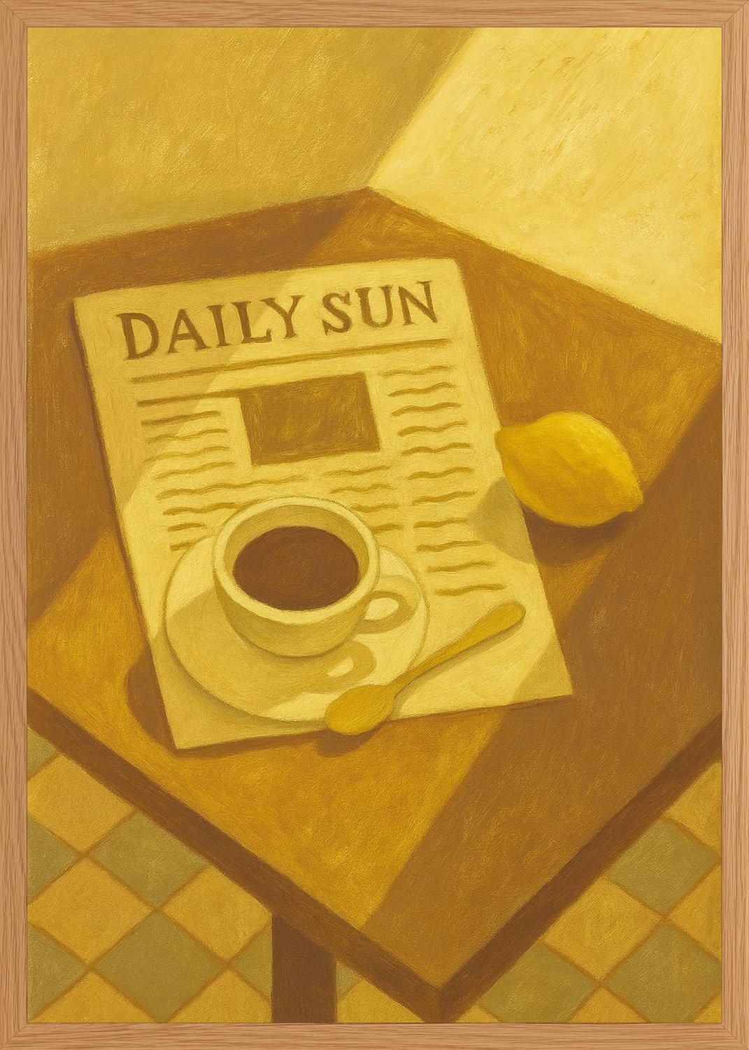 Poster in oak frame