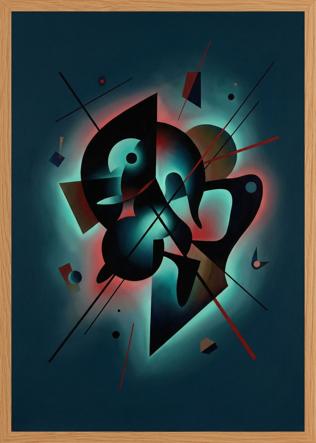 Poster in oak frame