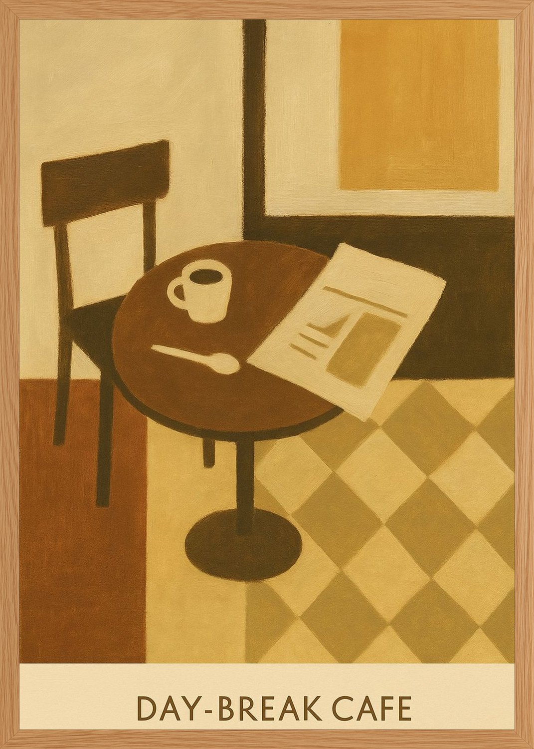 Poster in oak frame