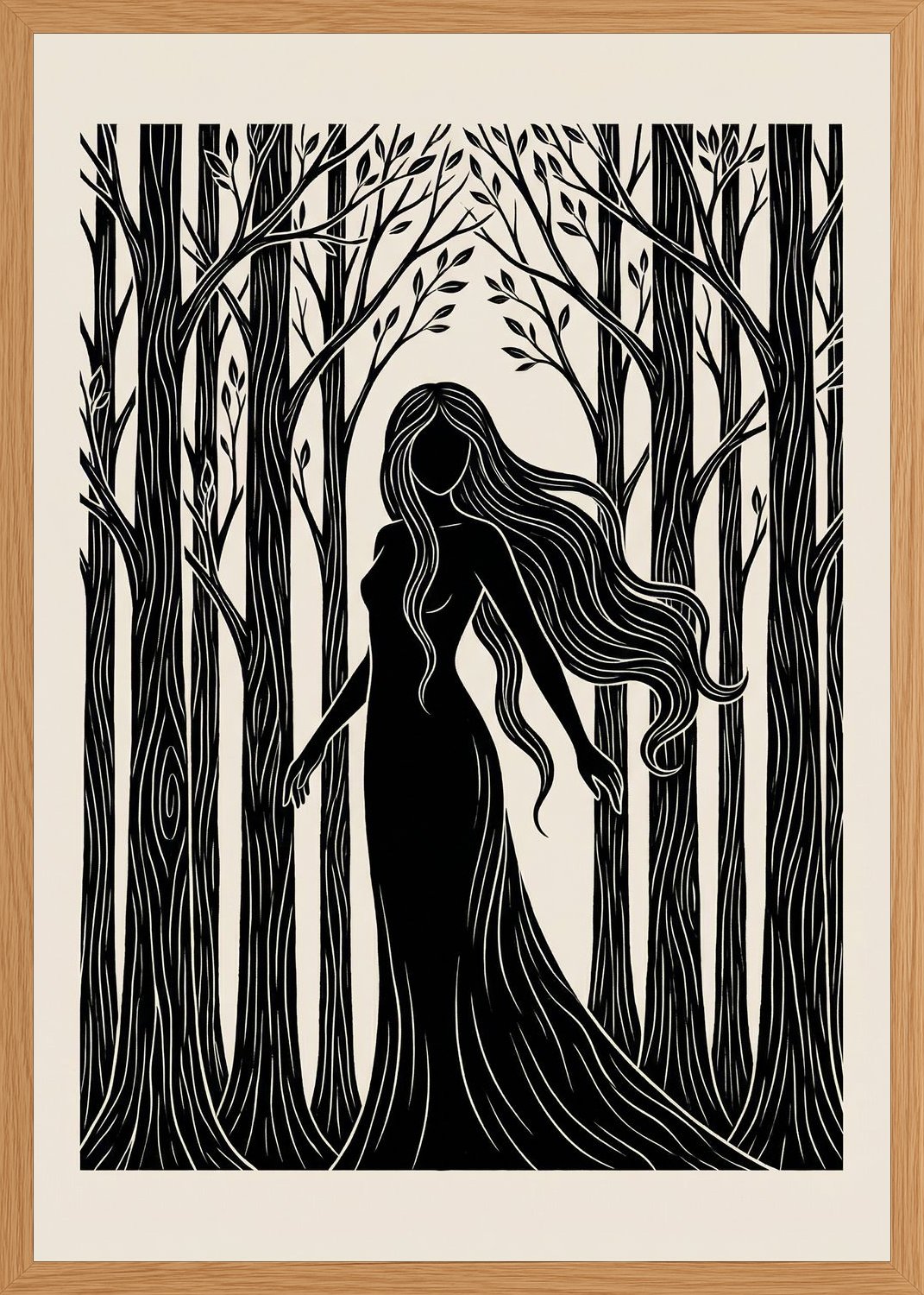 Poster in oak frame