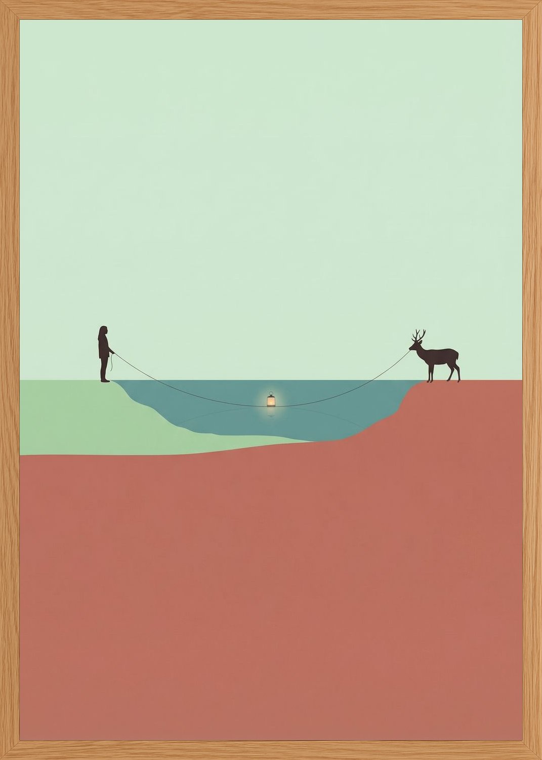 Poster in oak frame