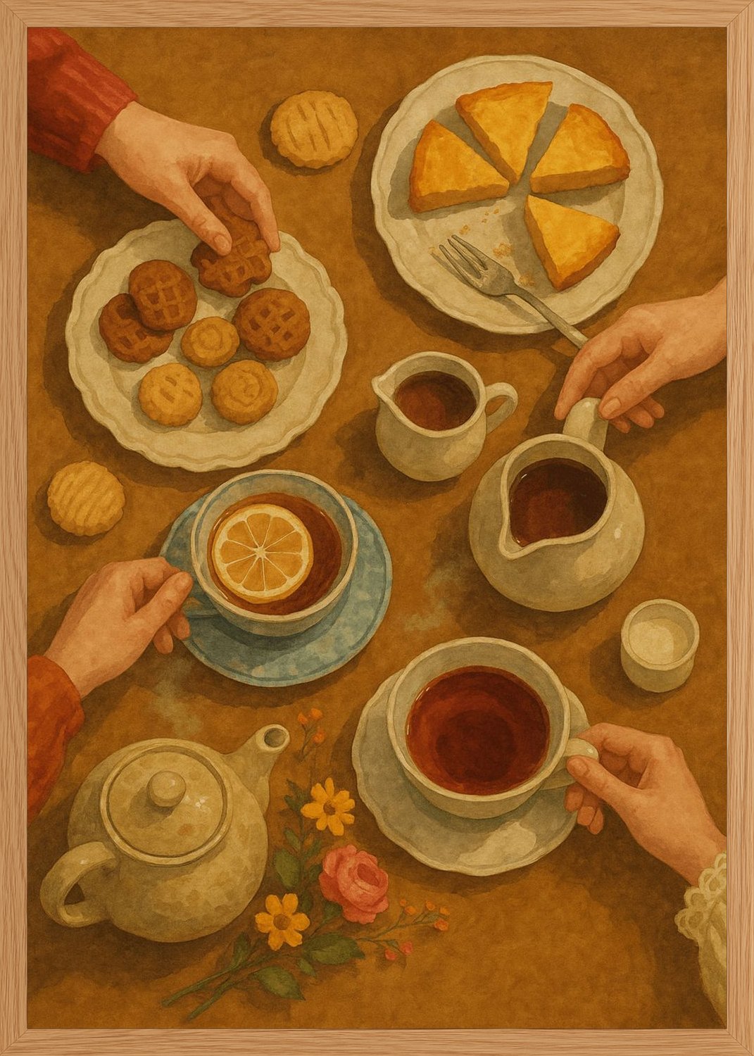 Poster in oak frame