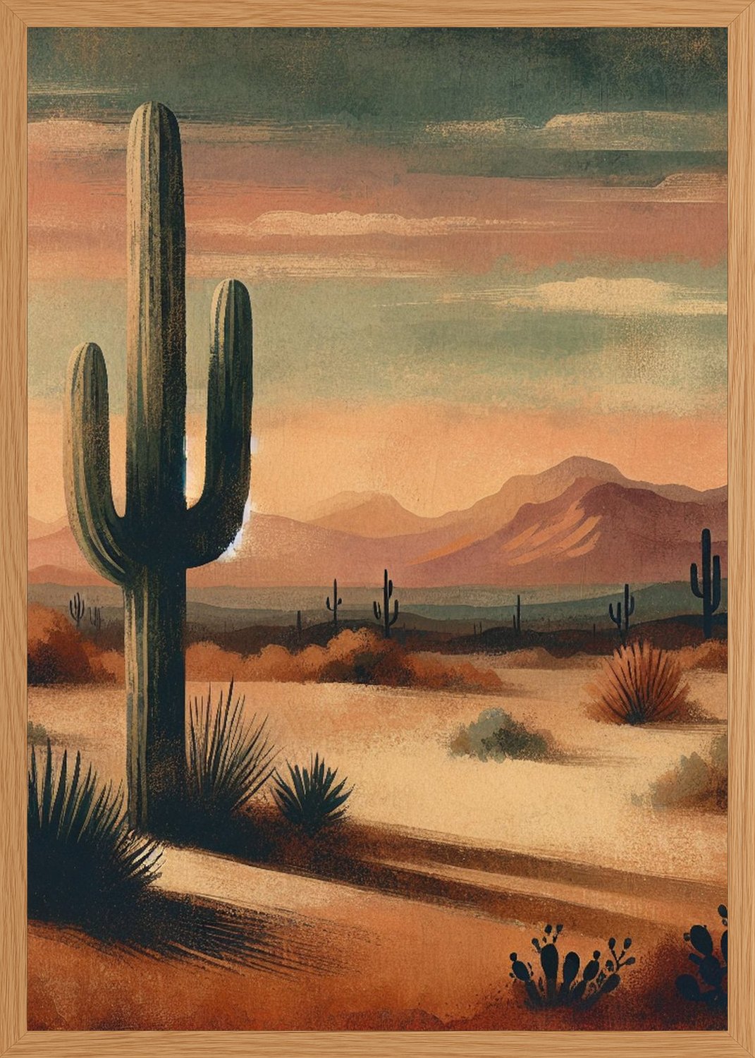 Poster in oak frame