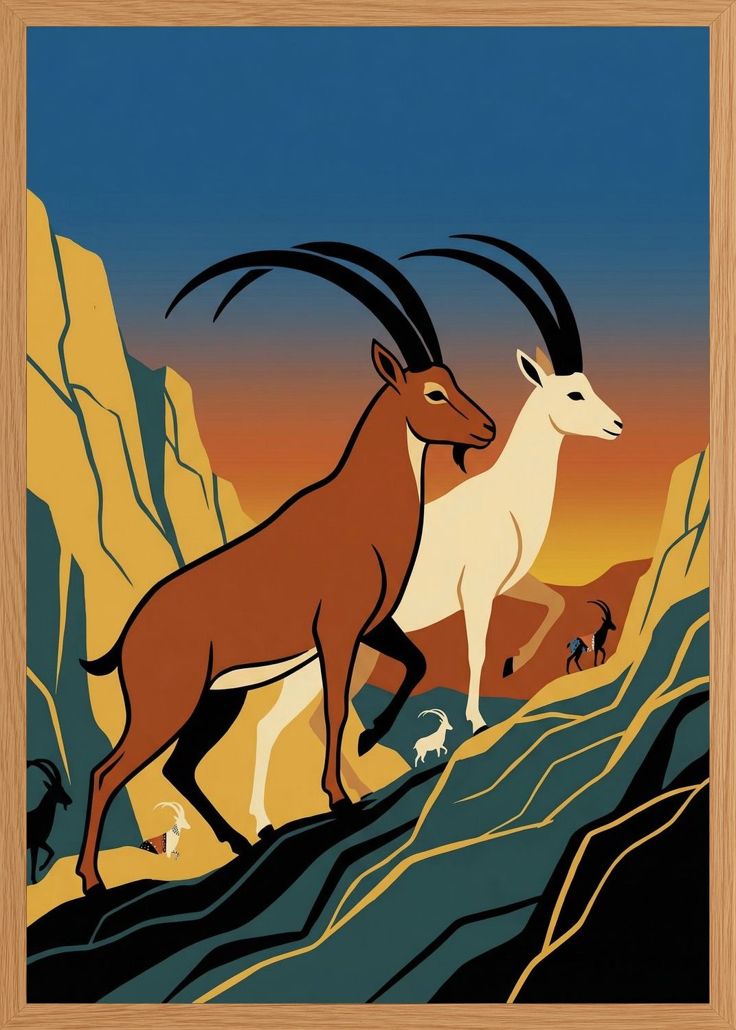 Poster in oak frame