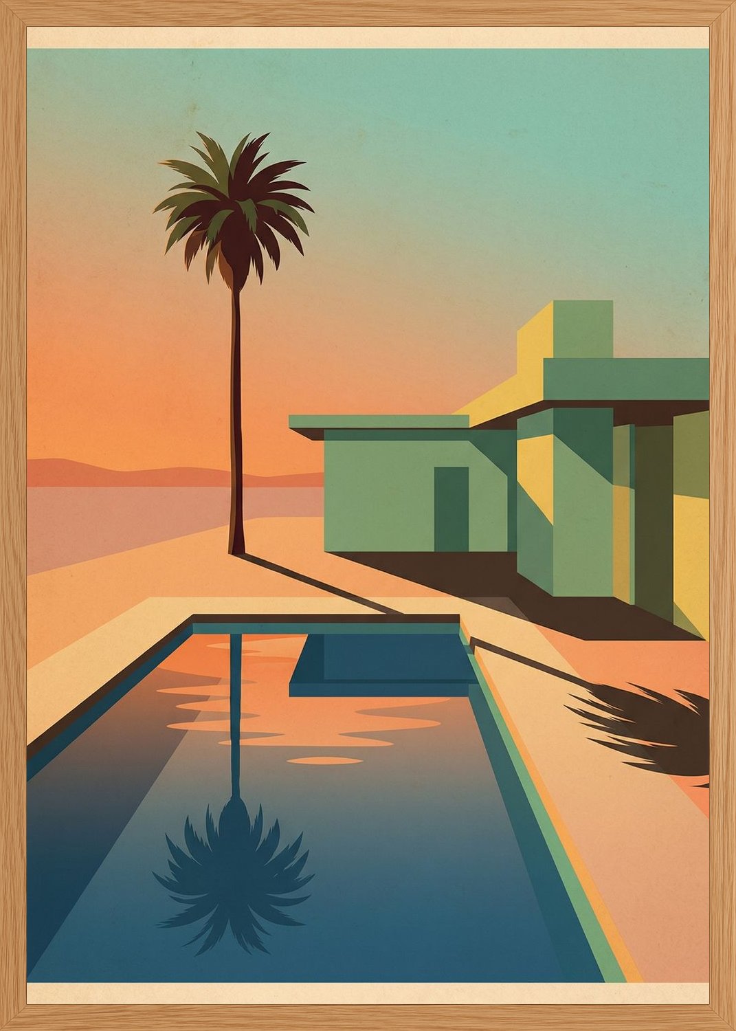 Poster in oak frame