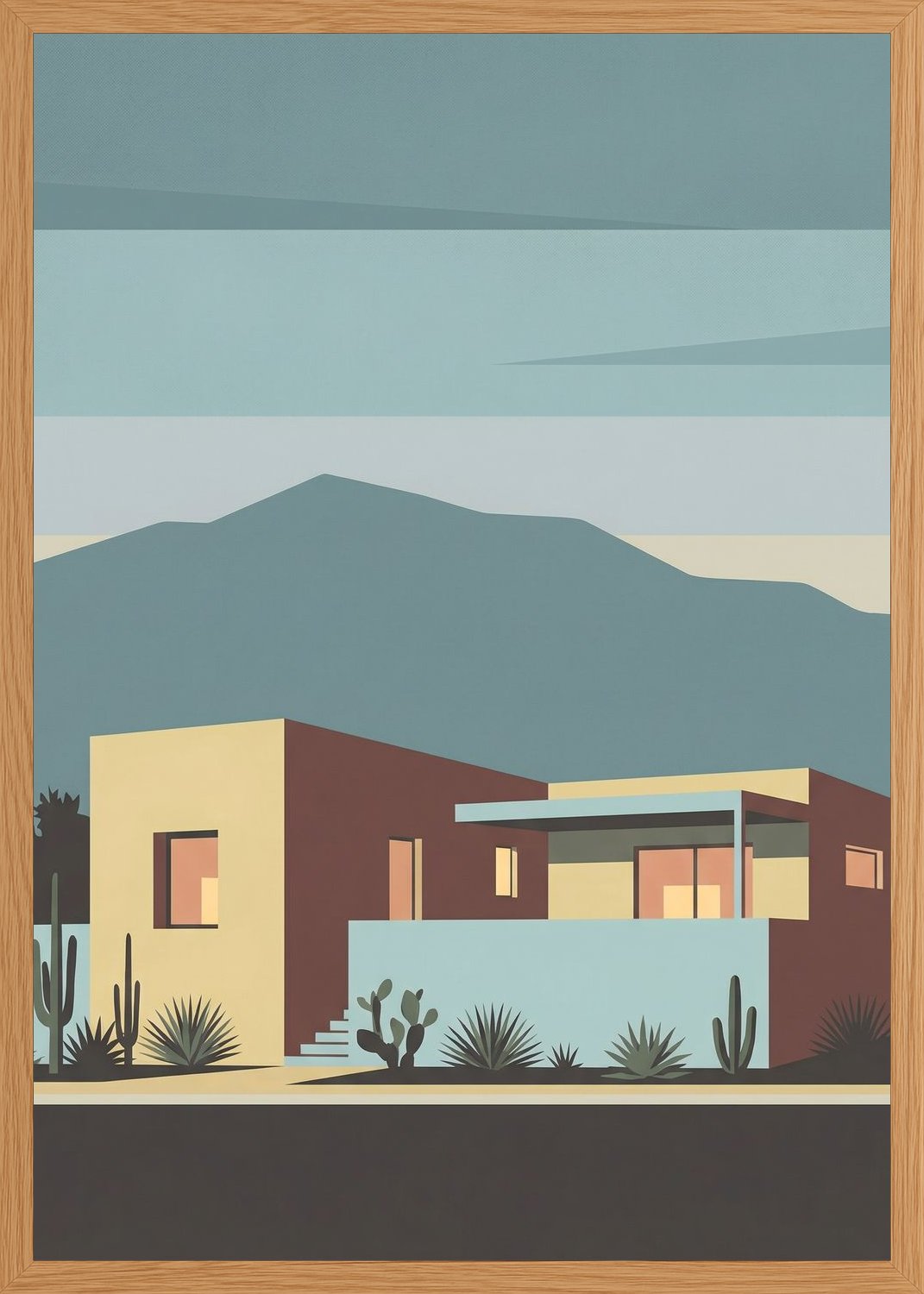 Poster in oak frame