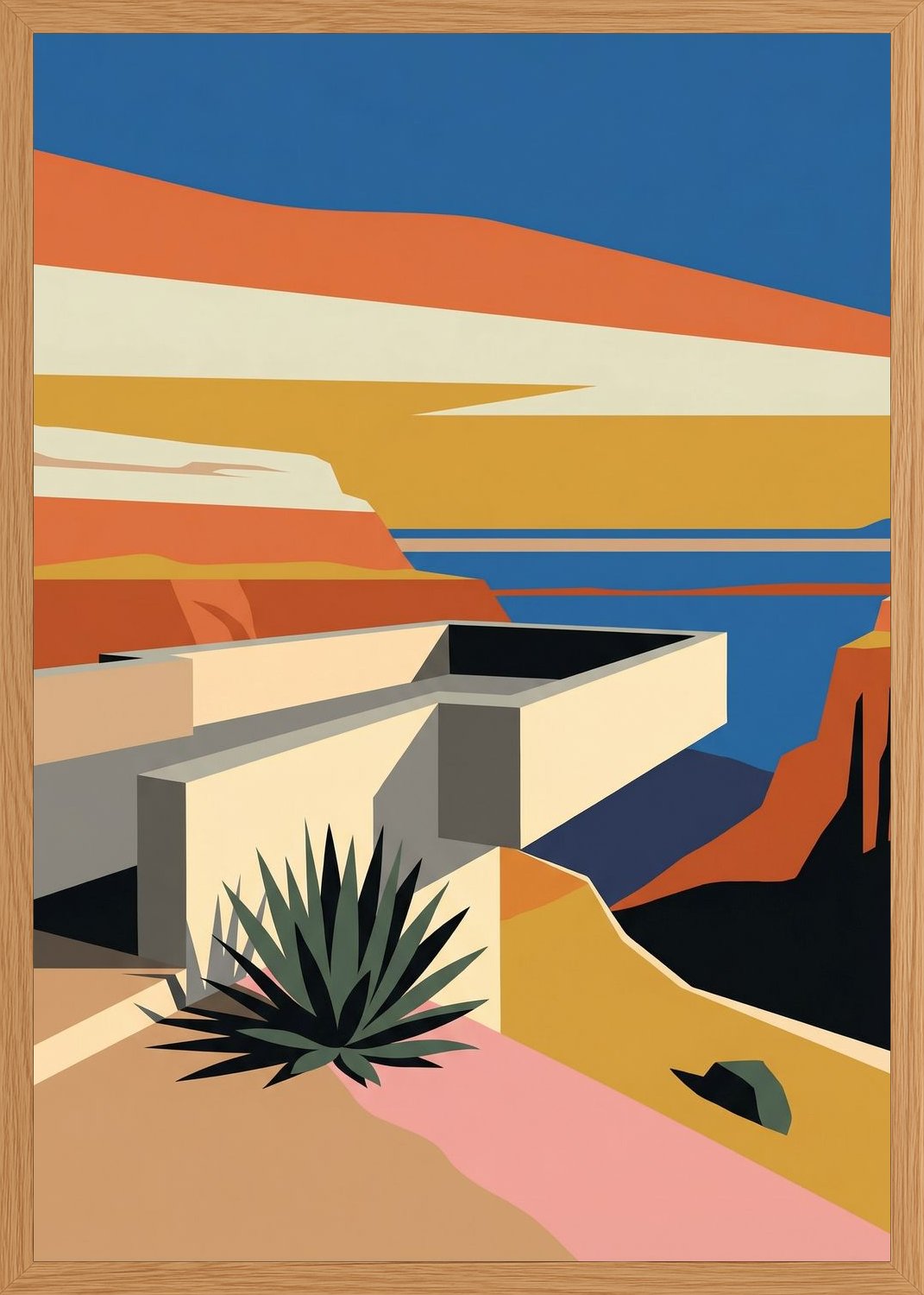 Poster in oak frame