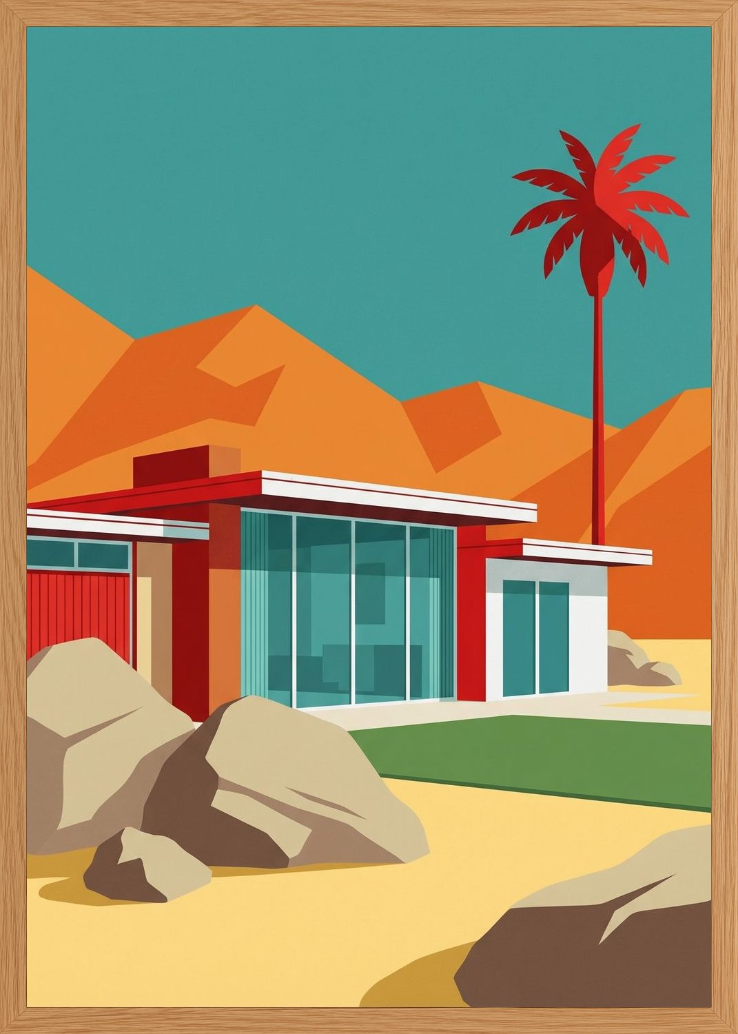 Poster in oak frame