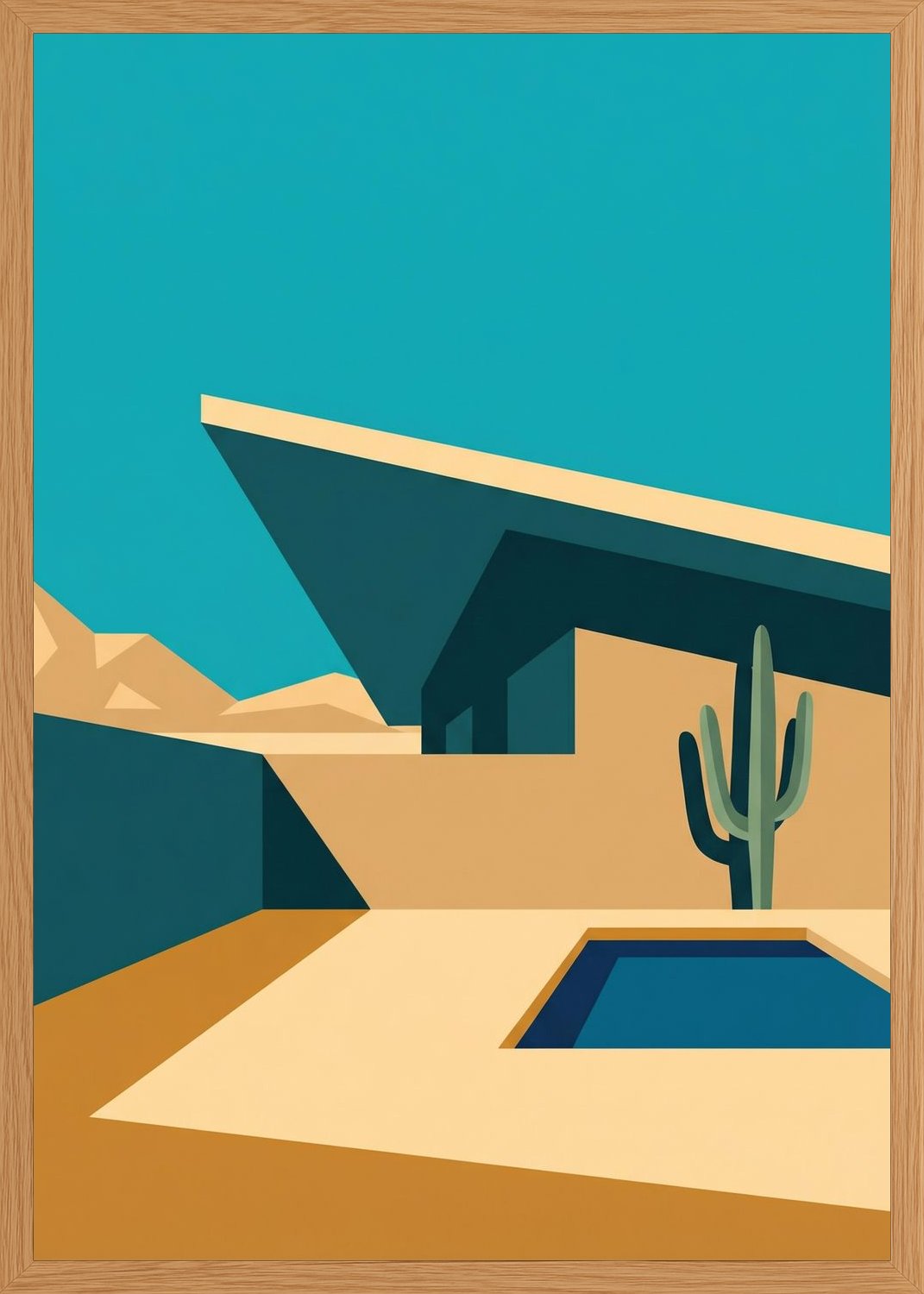 Poster in oak frame