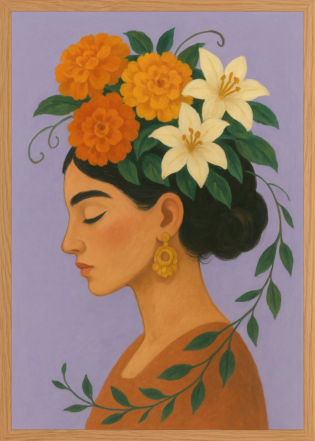 Poster in oak frame