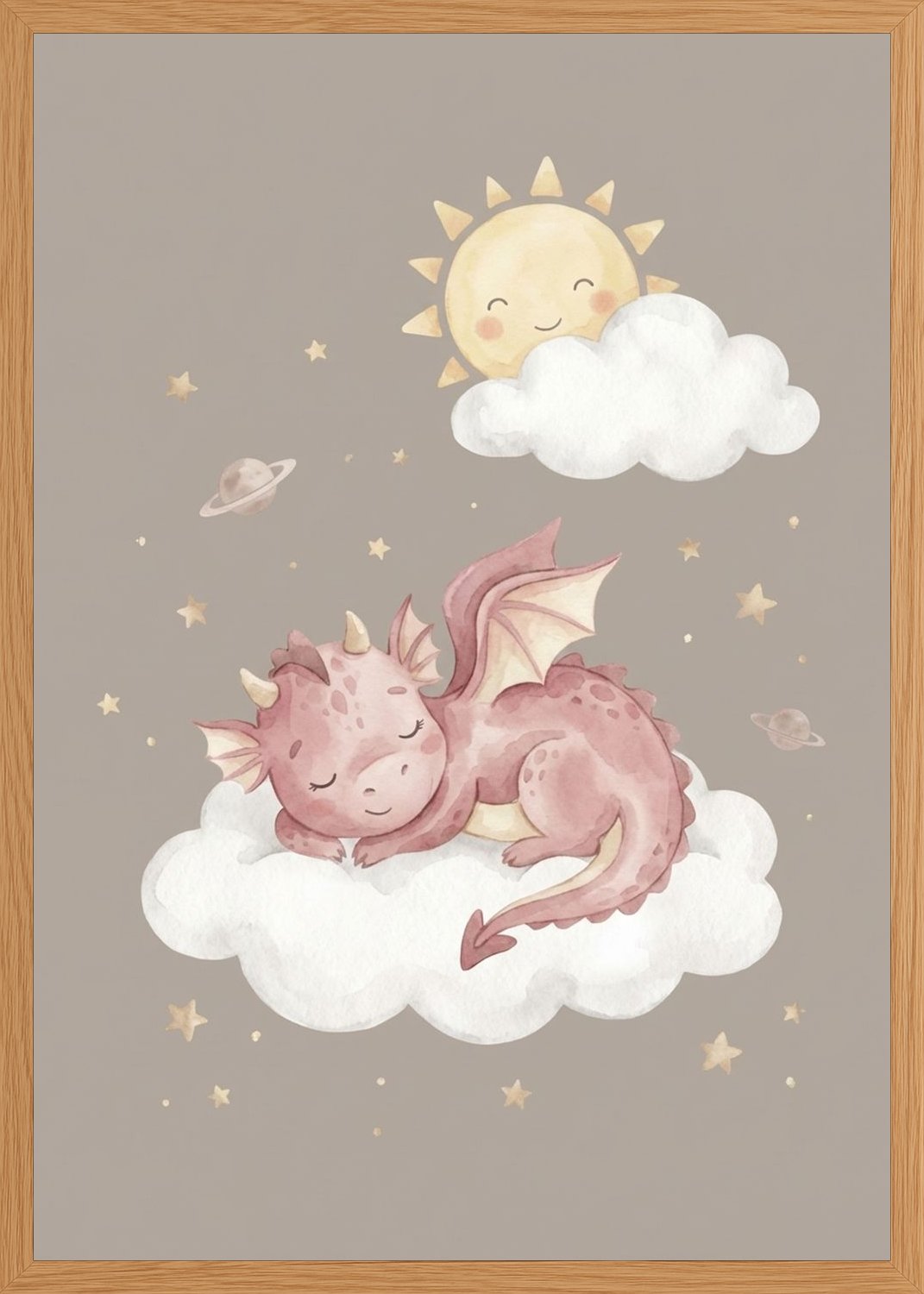 Poster in oak frame