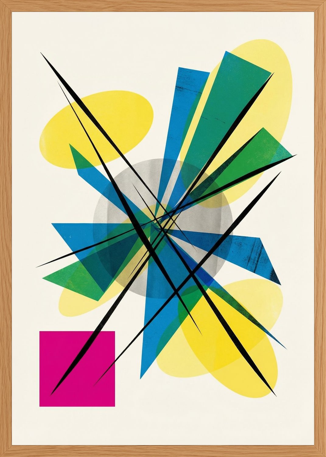 Poster in oak frame