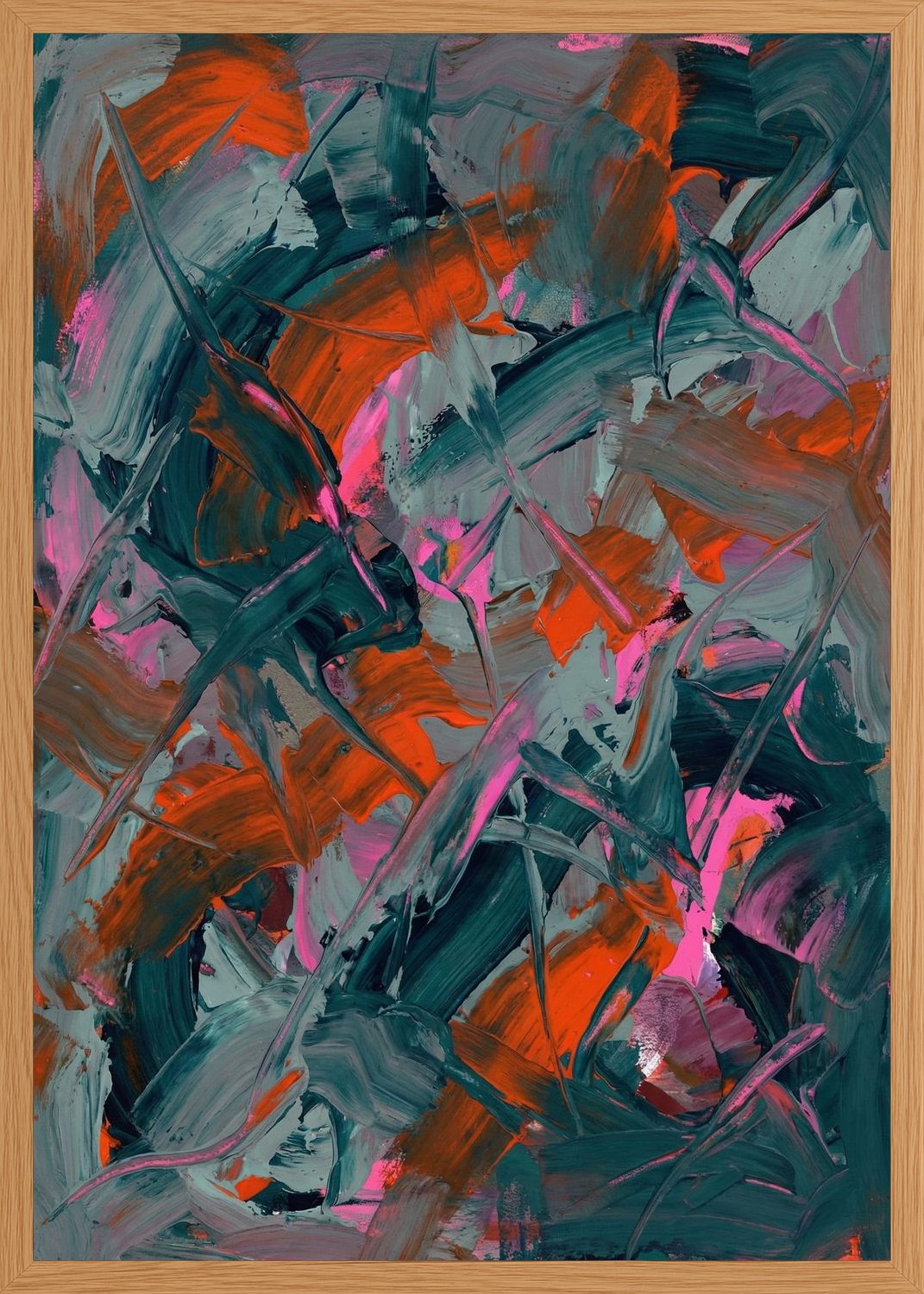 Poster in oak frame