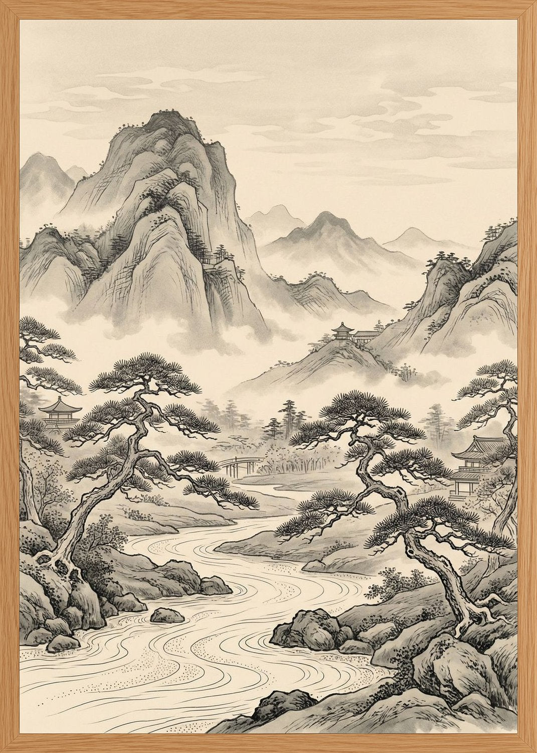 Poster in oak frame