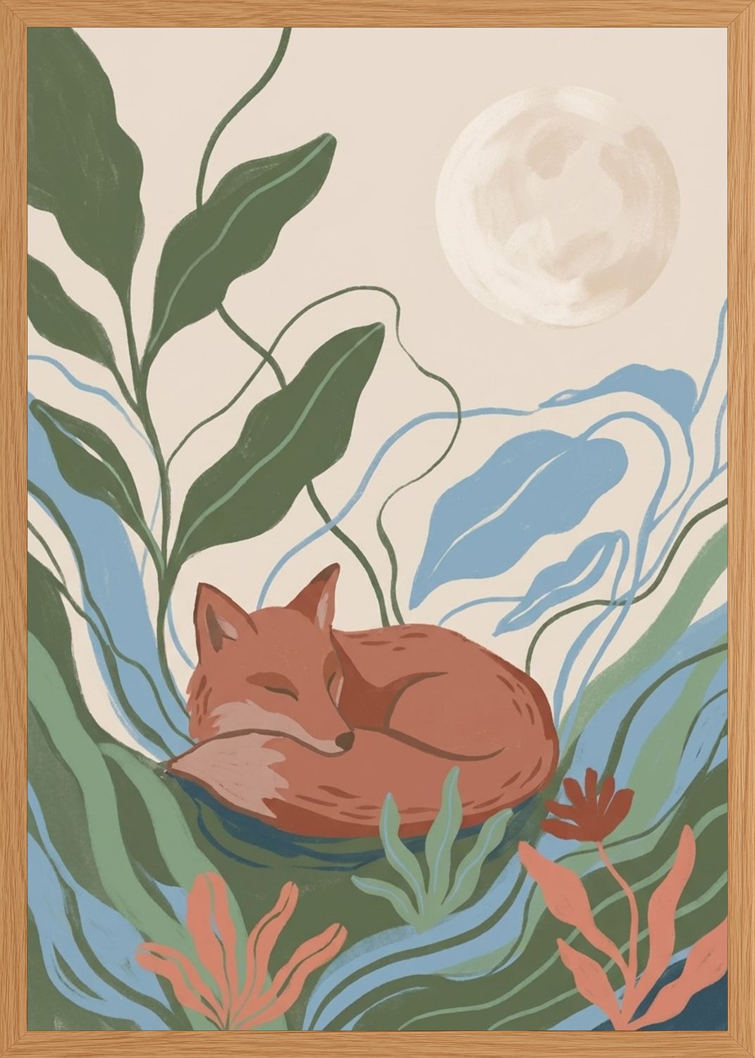 Poster in oak frame