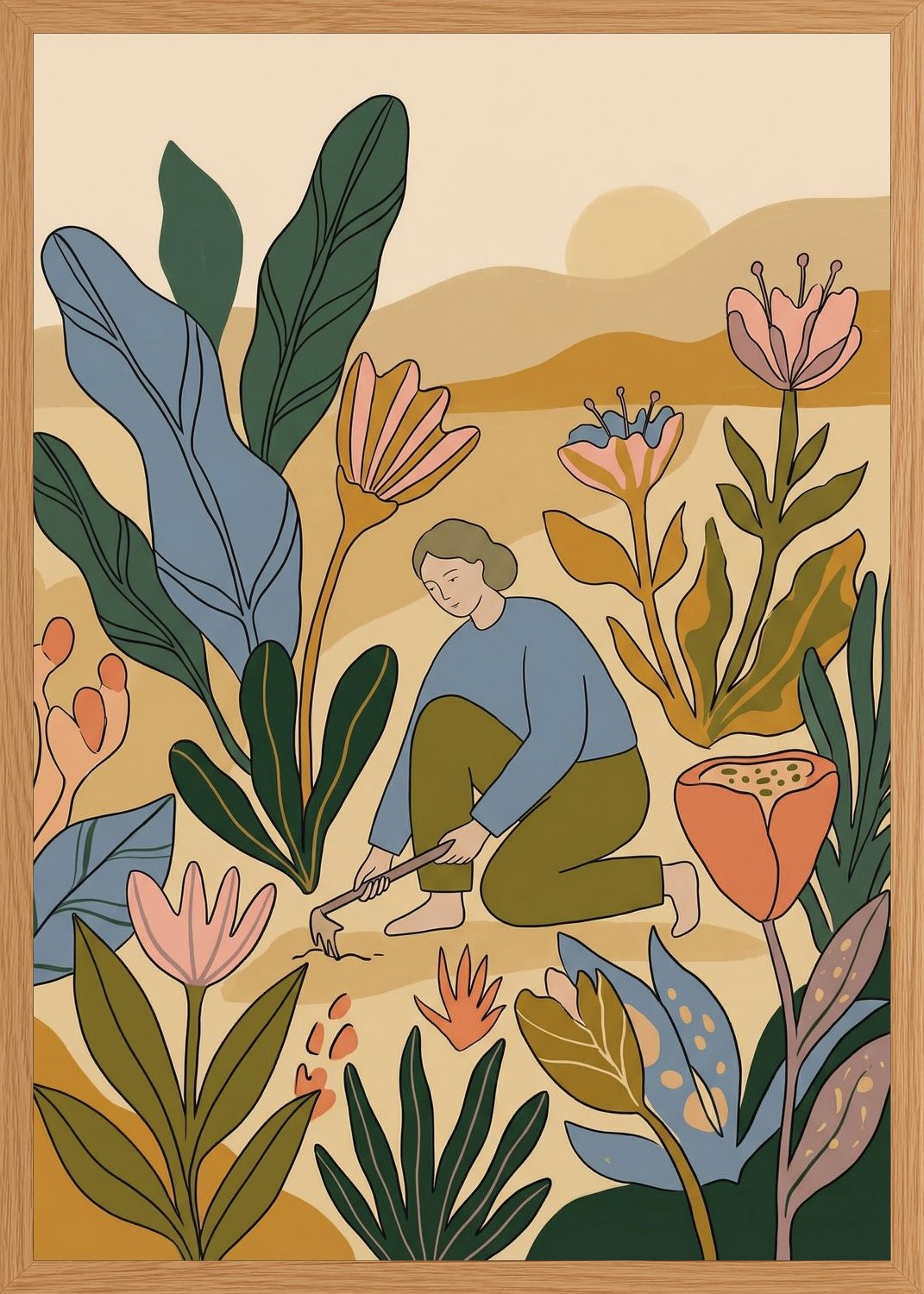Poster in oak frame