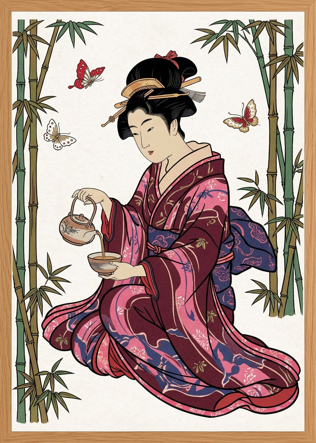 Poster in oak frame