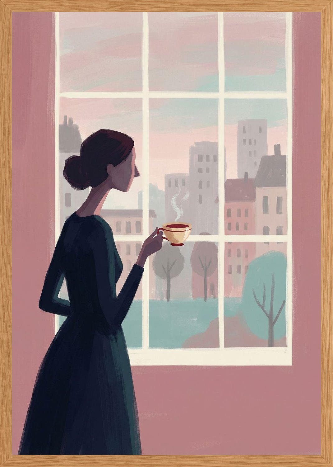 Poster in oak frame