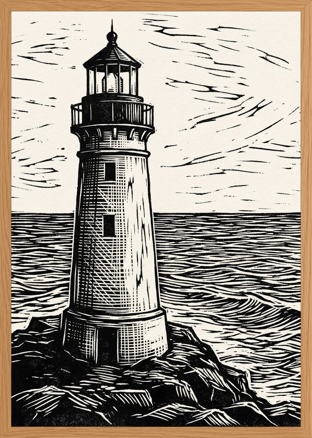Poster in oak frame