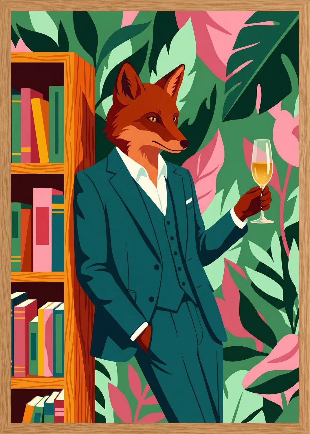 Poster in oak frame