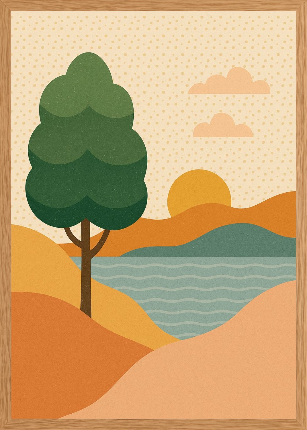 Poster in oak frame
