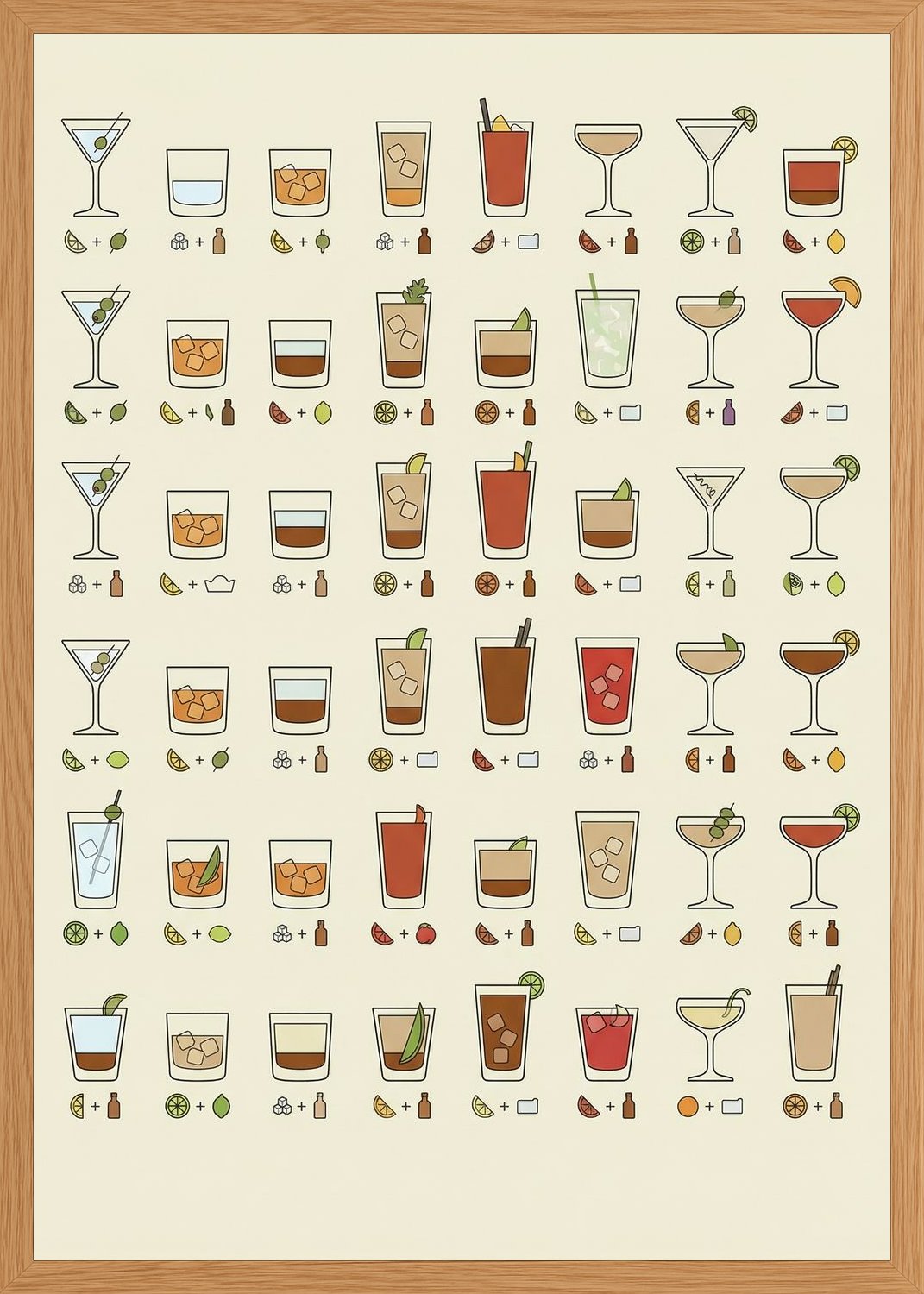 Poster in oak frame
