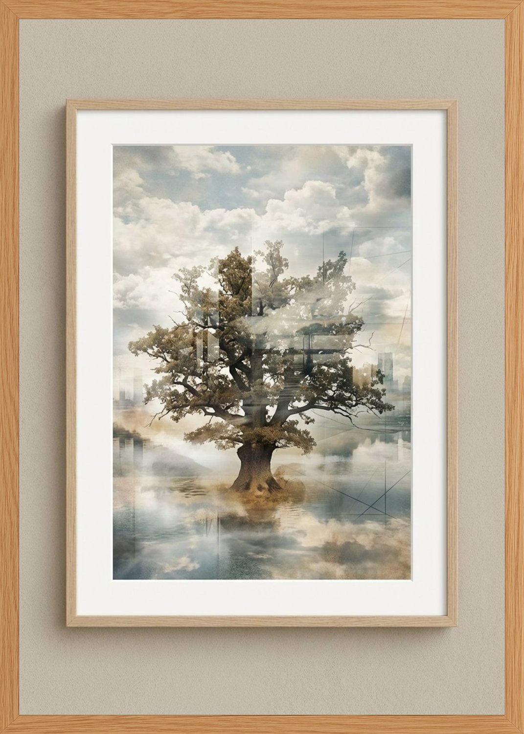 Poster in oak frame