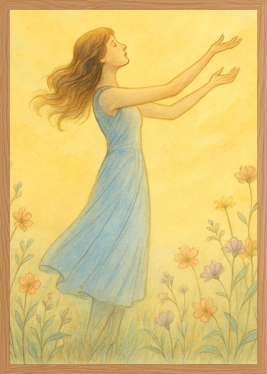 Poster in oak frame
