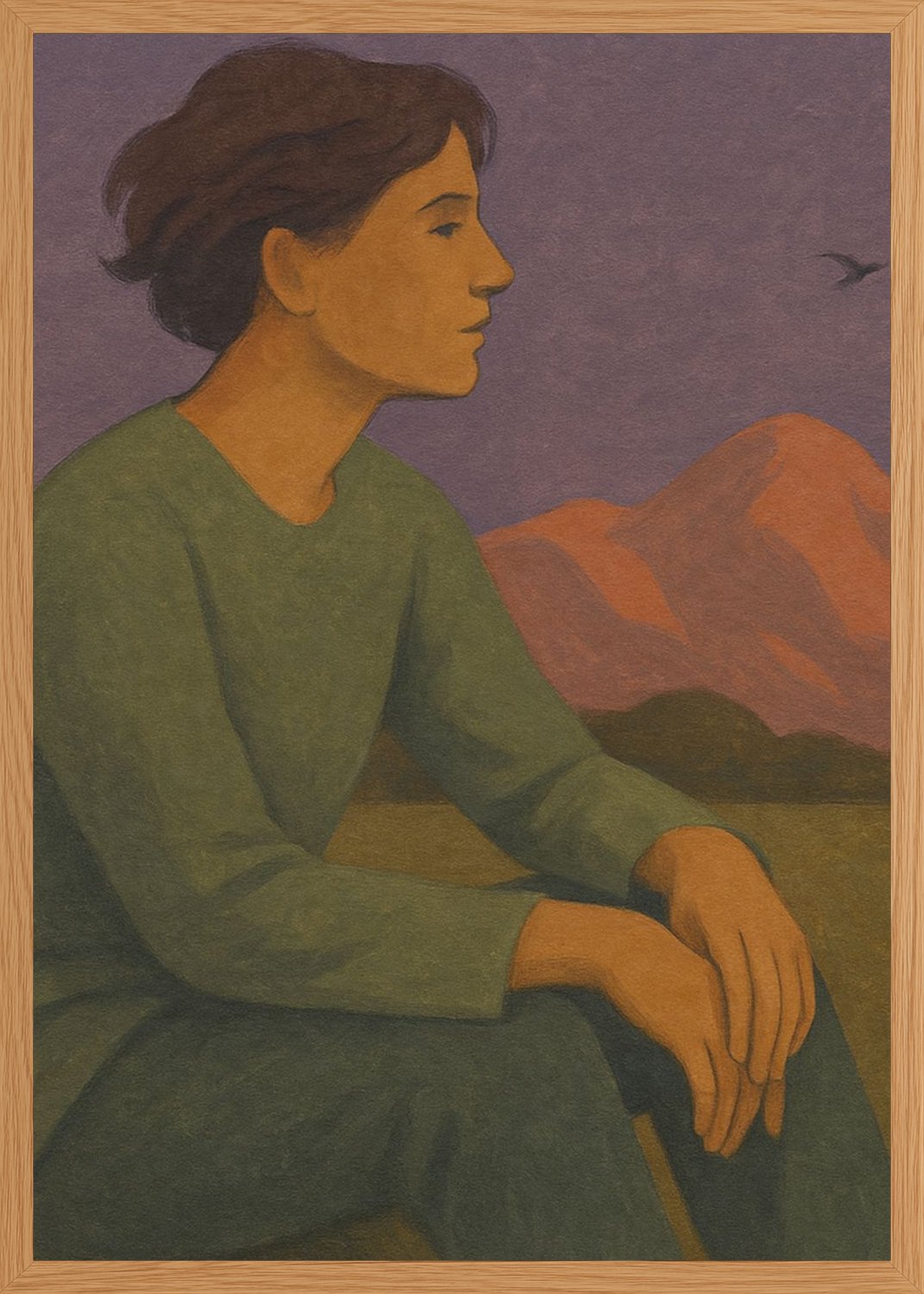 Poster in oak frame
