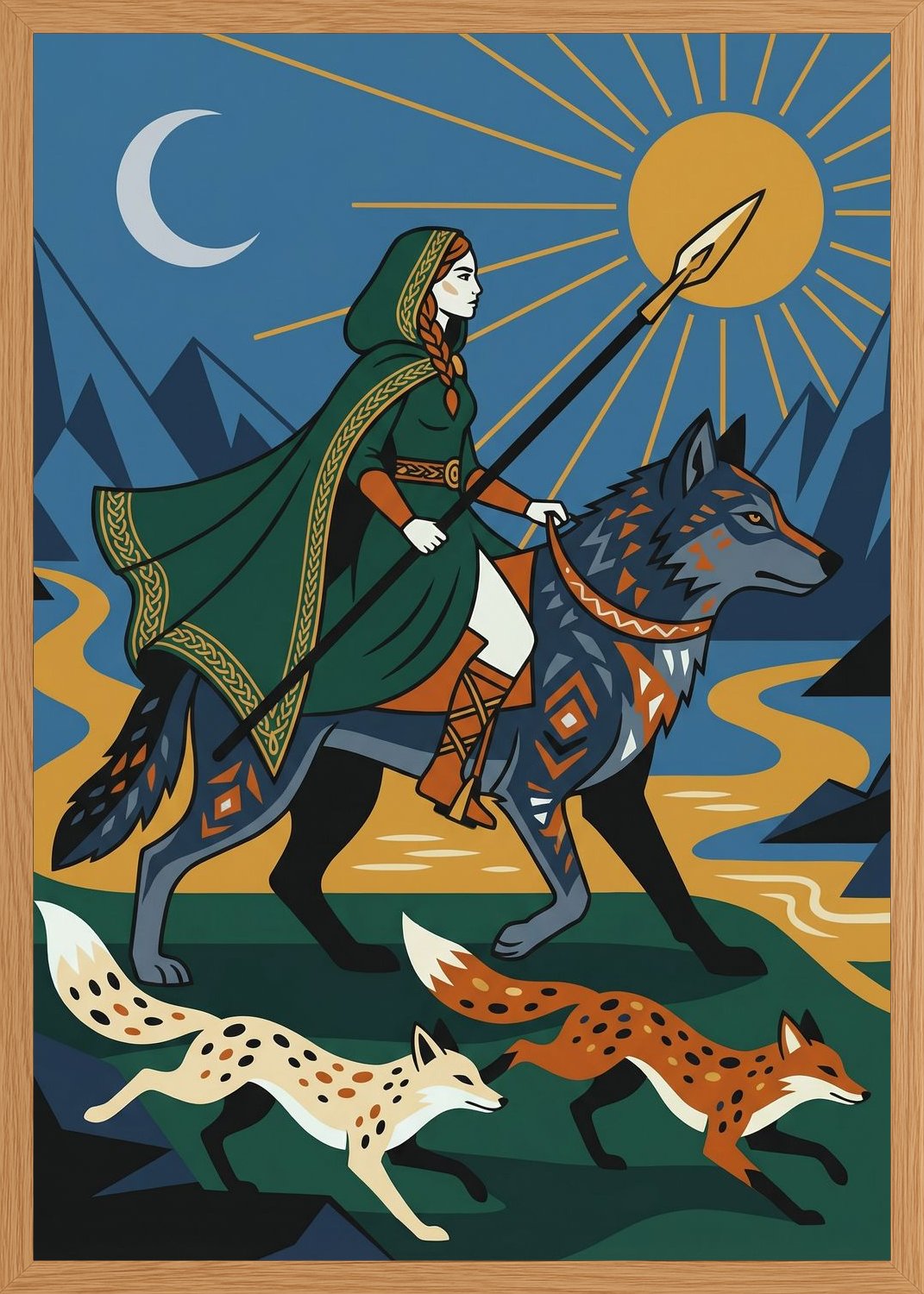 Poster in oak frame