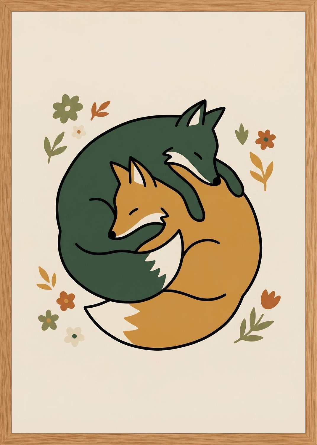 Poster in oak frame
