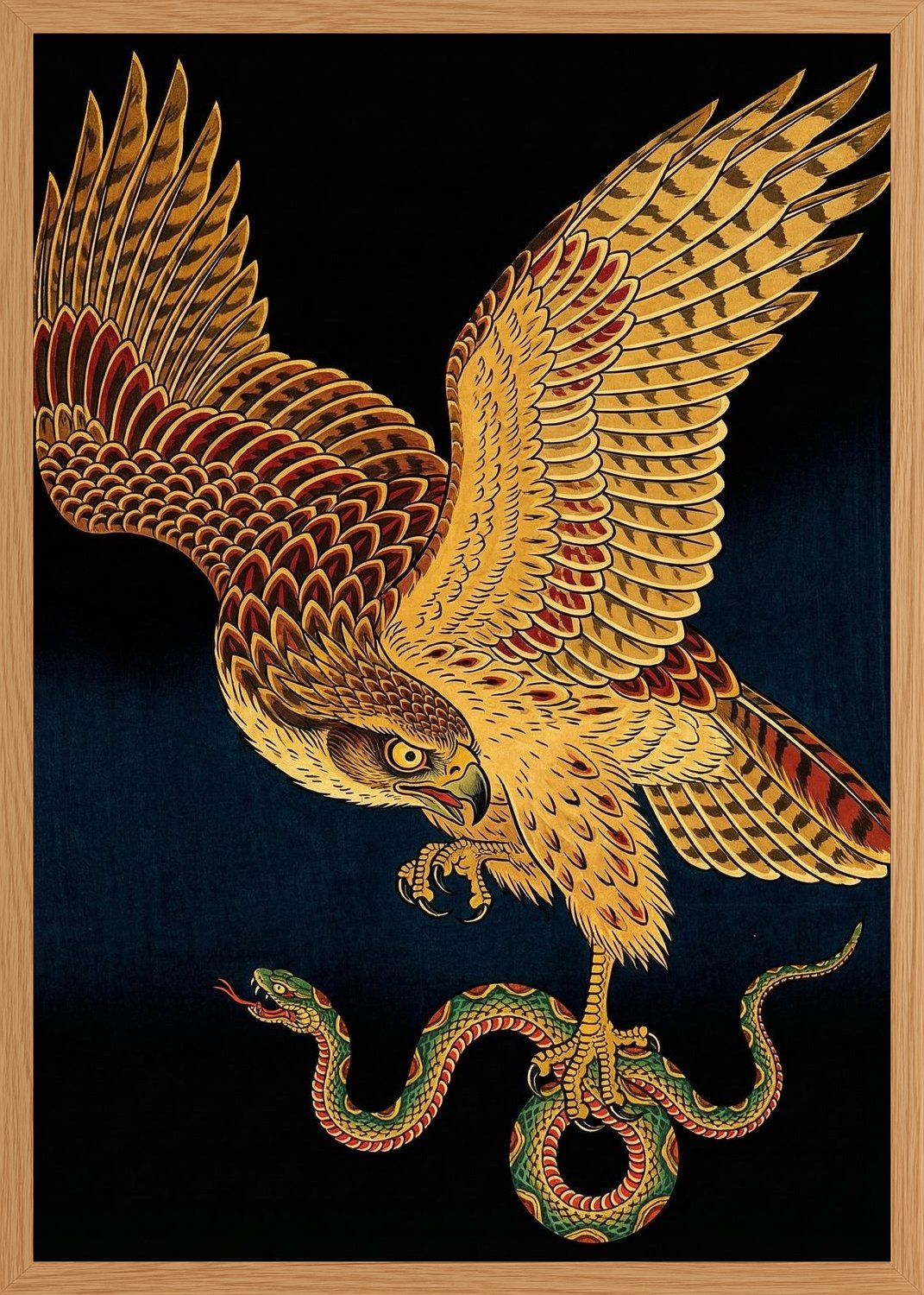 Poster in oak frame