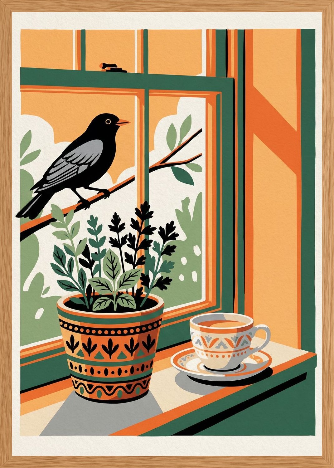 Poster in oak frame