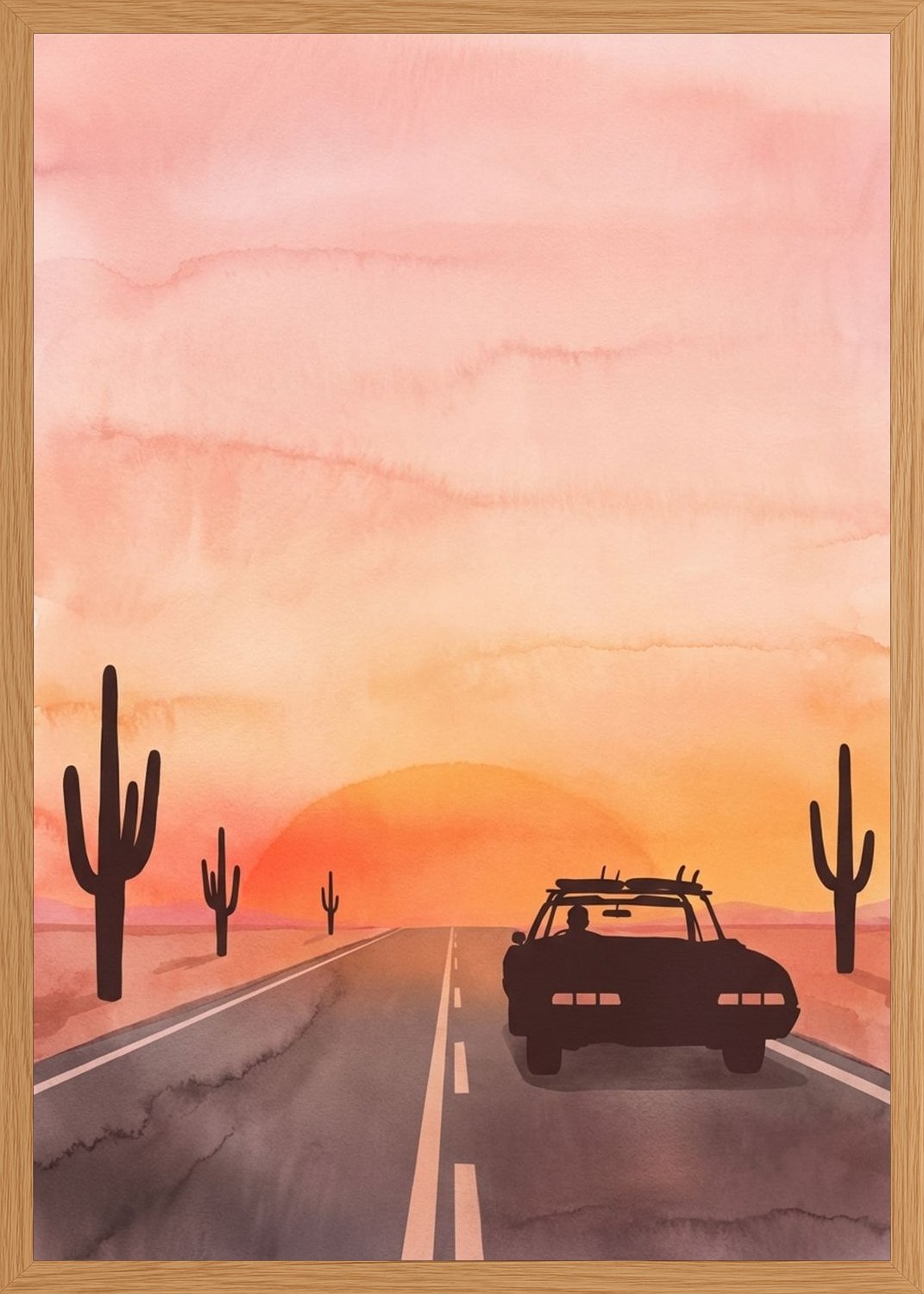 Poster in oak frame