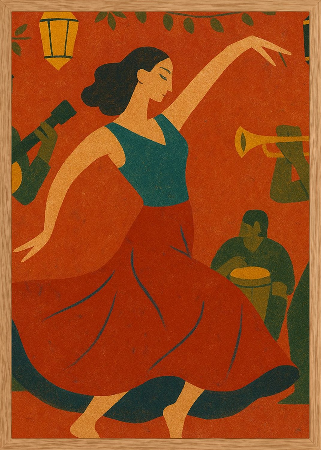 Poster in oak frame