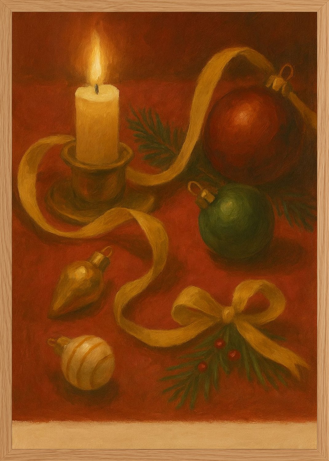 Poster in oak frame