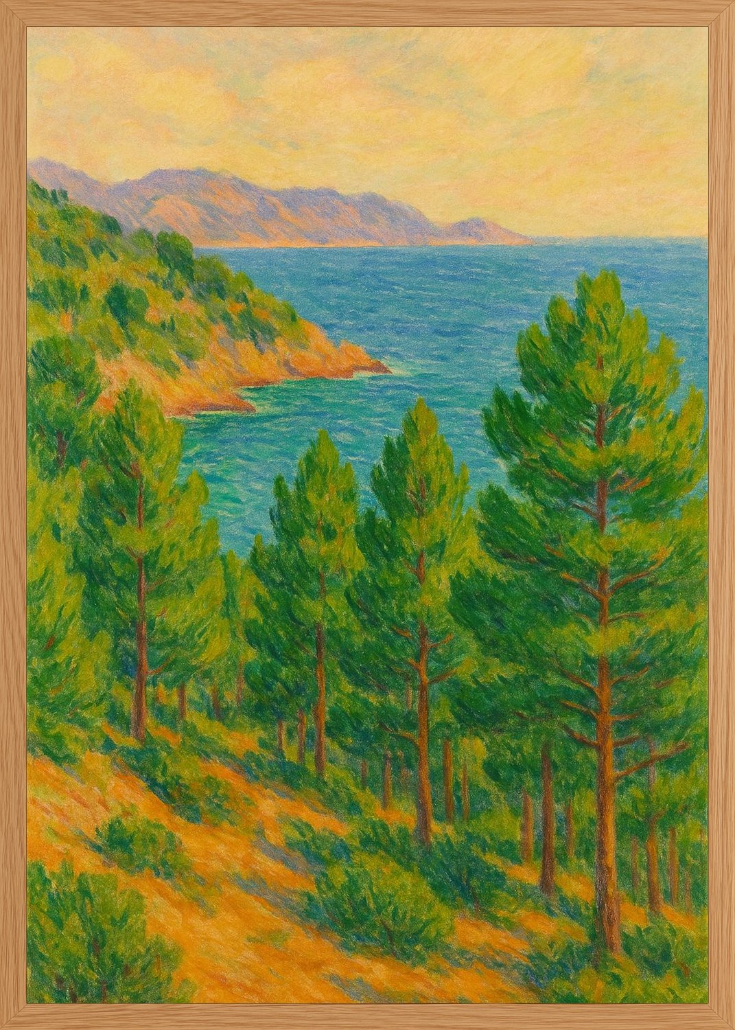 Poster in oak frame