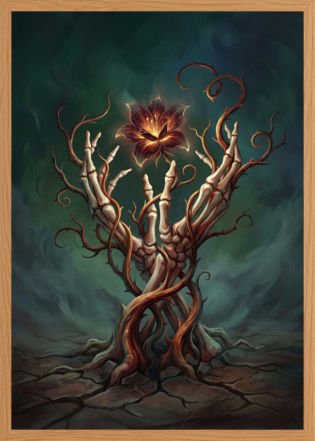Poster in oak frame