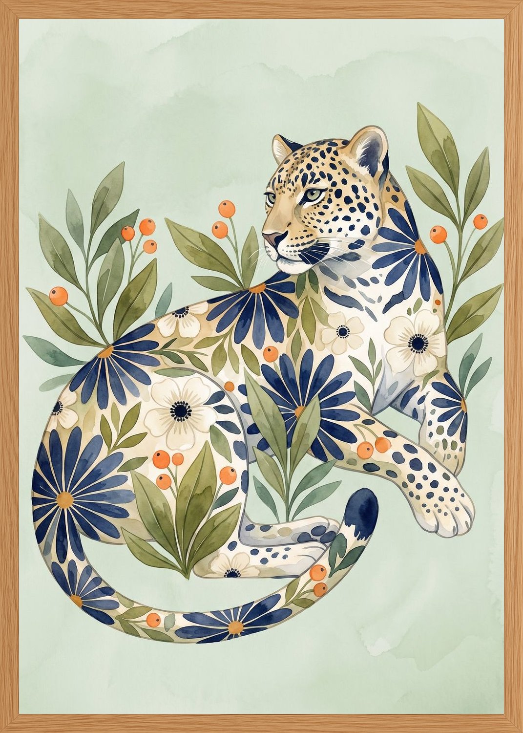 Poster in oak frame