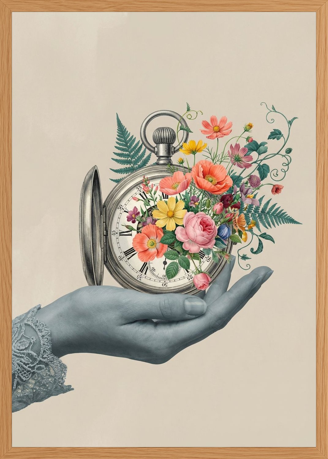 Poster in oak frame