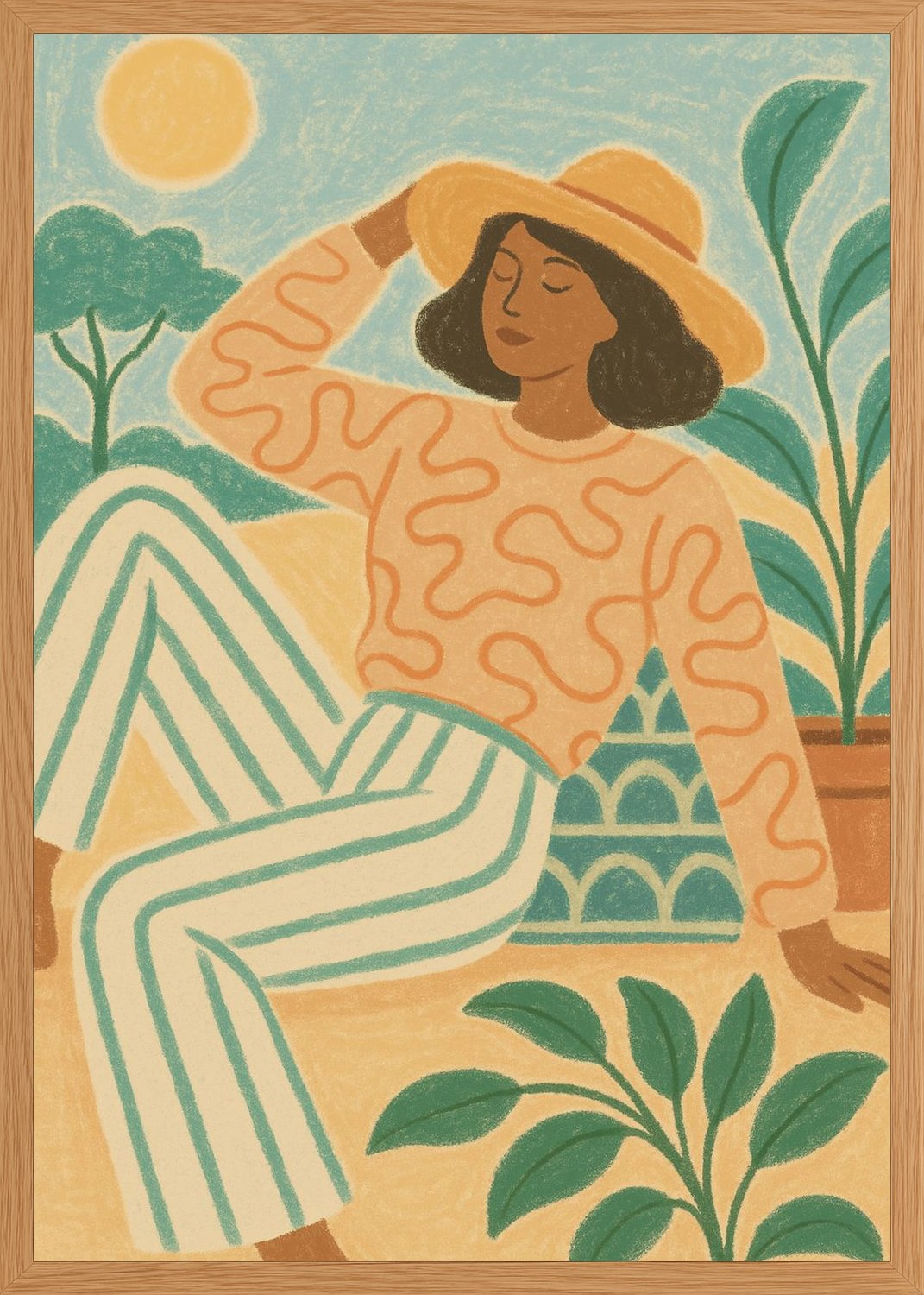 Poster in oak frame
