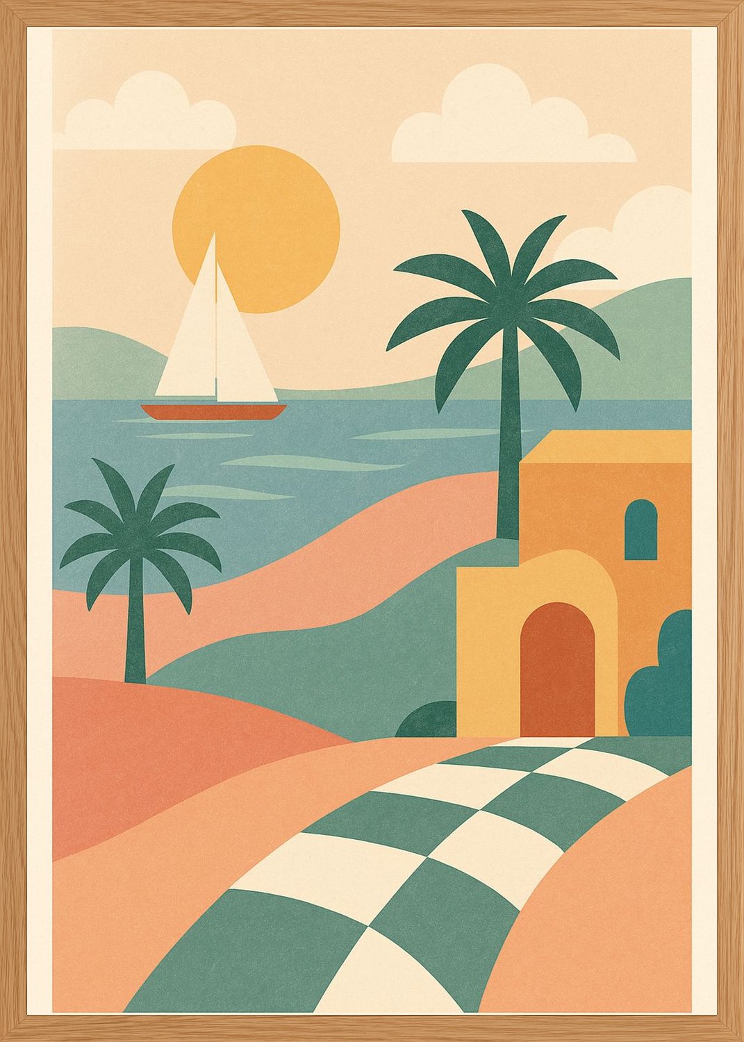 Poster in oak frame